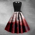 thumbnail image 2 of Robe Gothique de Sorcière Halloween Femme Sans Manches Imprimé Effrayant Tunique Décontractée Robe de Soirée Grande Taille Élégante et Stylée, 2 of 3