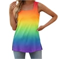 thumbnail image 1 of UPPADA Womens Spaghetti Strap Yoga Tank Tops Strappy Back Activewear Workout Compression Tops Workout Tank Tops Athletic Built In Bra Cross Back Cute Tops,Clearance Plus Size Womens Clothing, 1 of 5