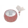 thumbnail image 2 of Bague De Serviette Perlée 4Pc Avec Boîte D'Artisanat Rouge Et Argent, 2 of 5