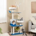 thumbnail image 2 of Petsite Ocean-themed Cat Tree with Sisal Covered Scratching Posts Condo Perch Indoor Tower, 2 of 10