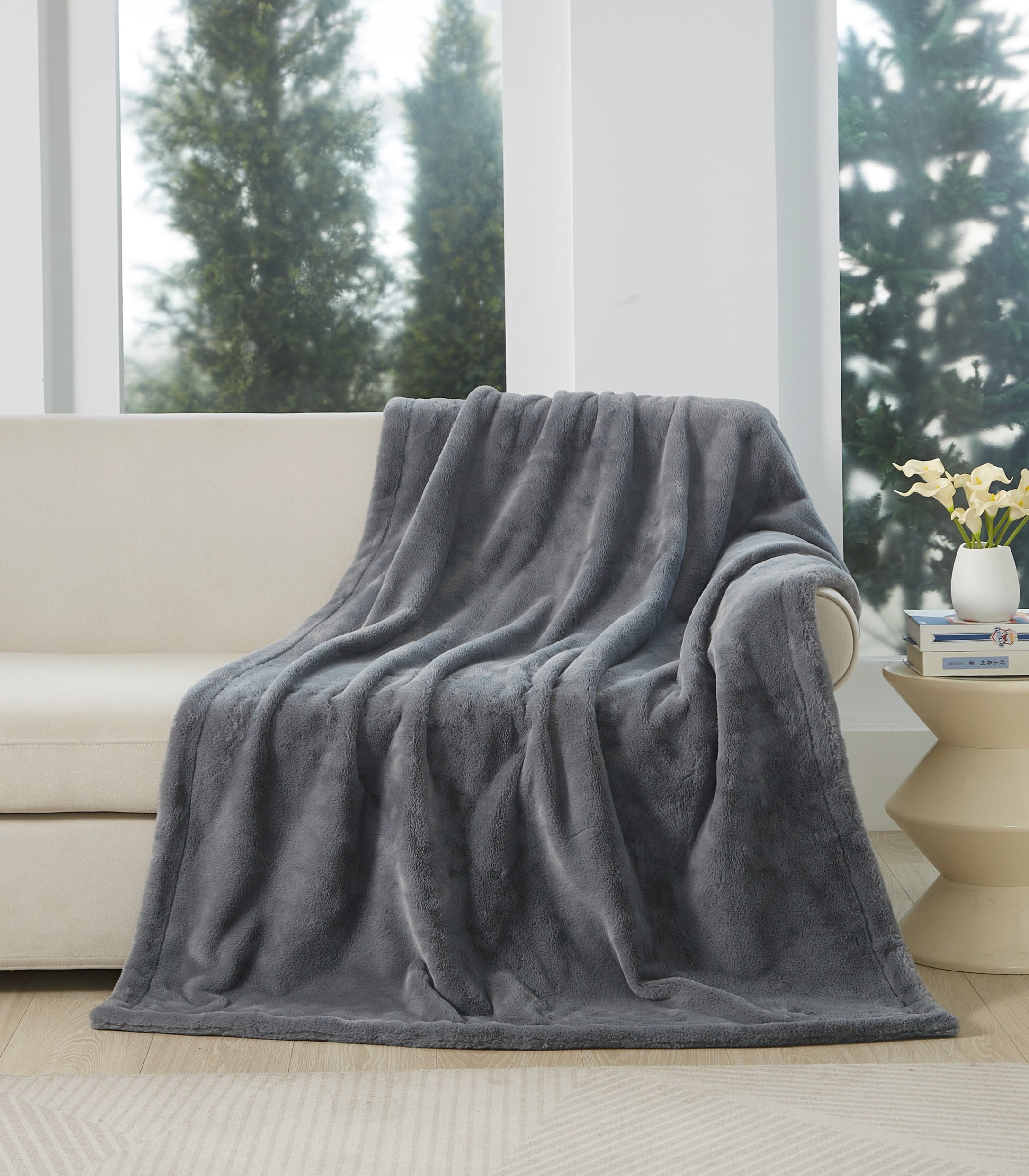 Better Homes & Gardens Throw, Grey, 50 x72