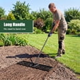thumbnail image 4 of Costway Lawn Leveling Rake 36" x 10" Heavy Duty Level Lawn Tool for Garden Backyard/Lawn Black, 4 of 9