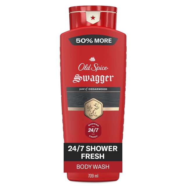 Old Spice Red Collection Body Wash for Men, Swagger Scent, Shower Fresh, Lasting Scent, 987ml