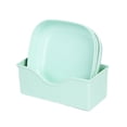 thumbnail image 2 of Pisexur Japanese Style Straw Plastic Spit Skeleton Dessert Fruit Nut Snack Dining Table Green,Free Size, 2 of 7