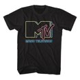 thumbnail image 1 of MTV Neon Sign Logo Black Adult T-Shirt, 1 of 2