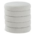 thumbnail image 1 of Meridian Furniture Aphia Cream Boucle Fabric Ottoman/Stool, 1 of 4