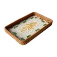 thumbnail image 1 of Rattan Woven Seashell Decorative Storage Tray for Living Room, Picnic, Coffee Table, and Dining Room, 1 of 5