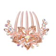 thumbnail image 1 of Flower Rhinestones Hair Combs Accessories,Perfect Mother's Day Gifts,Brithday gifts (Champagne), 1 of 3