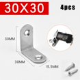 thumbnail image 1 of Bgsha 4pc Stainless Steel Corner Braces Brackets Right Angle L-Shape Brace Brackets, 1 of 3