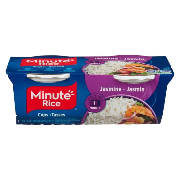Tasses de riz au jasmin Minute Rice 2x125g (250g)