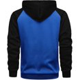 thumbnail image 2 of ORUYROP Mode Hommes Sweat à Capuche Décontracté Fermeture Éclair Complète Patchwork Veste en Polaire Athlétique Contraste Couleur Pull, 2 of 3
