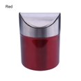 thumbnail image 1 of Stainless Steel Small Mini Trash with Swing Top Lid Countertop Trash Cans for Desk Car Office Kitchen  Pink, 1 of 2