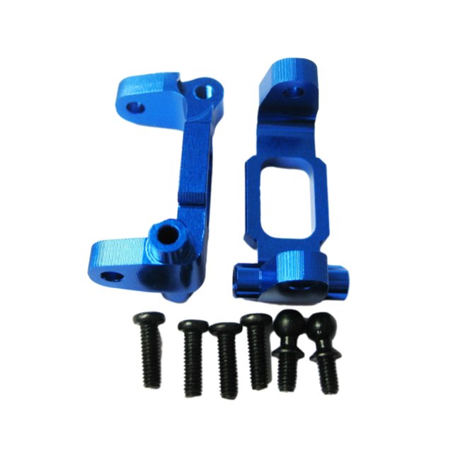 Xingzhi Aluminum Alloy Front Hub Carrier L/R For RC 1/18 Hobbico Dromida Materials Aluminum Alloy Front Hub Carrier L/R For RC Dark Blue 1Set
