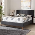 thumbnail image 2 of Baxton Studio Valencia Lit Plateforme Grand Rembourré en Gris Foncé, 2 of 10