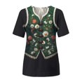 thumbnail image 4 of Kcodviy Femmes Chemises Confortables Imprimées Col Roulé Haut pour Femmes Paquet Col Rond Manche Courte Manche Longue T-Shirt Femmes Ensemble Tee Hauts Tunique Blouse, 4 of 4