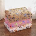 thumbnail image 2 of CAROOTU Mignon Animal de Compagnie Floral Chaud Patte Impression Chiot Molleton Couverture Douce Lits Tapis, 2 of 6