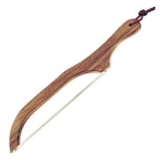 B Bread Slicing Knife Serrated Blade Stainless Steel Bow Shape Knife Wood Handle 15.5 Inch Long Blade Rust Proof Easy Slice Bread Tomatoes Cucumbers Kitchen Knife Protective Cover 0.330 Lb