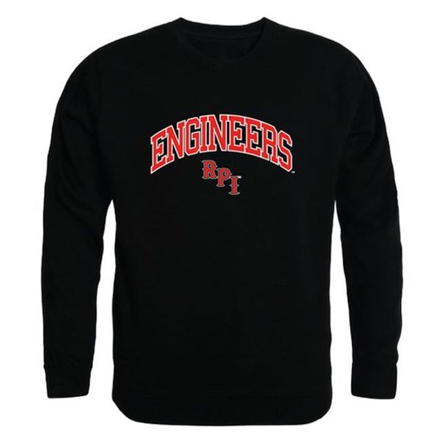 W Republic 541-367-BLK-01 Rensselaer Polytechnic Institute Men Campus Crewneck Sweatshirt, Black - Small