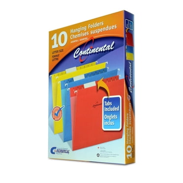 Assorted Color Letter Size Hanging Folders