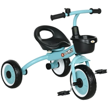 Qaba Tricycle for Kids 2-5 Years, Toddler Trike with Adjustable Seat, Blue