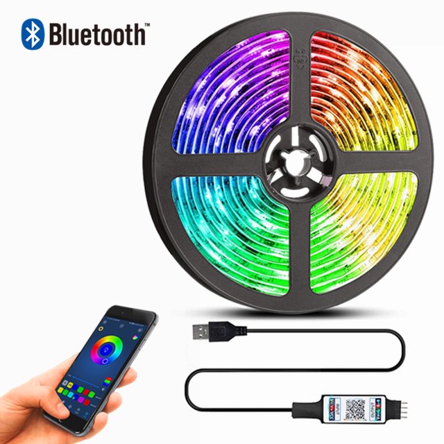 JFBUJC 10M 5M Led Strip Lights RGB Infrared Bluetooth Control Luces Luminous Decoration For Living Room 5050 Ribbon Lighting Fita Lamp