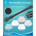 thumbnail image 3 of QILERR Tension Curtain Rod 41-75 inch Adjustable Extension Shower Curtain Rod No Drilling Heavy Duty Spring Loaded Tension Rods for Windows, Bathroom, Curtain, Room Divider, Diameter 1inch, Black, 3 of 7