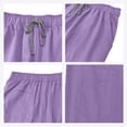 thumbnail image 4 of yardsong Pantalon Médical de Jogging Extensible Taille Haute pour Femmes - Pantalon Athlétique Médical Léger à Cordon, Bas Resserré, Violet, G, 4 of 8