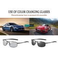 thumbnail image 3 of FEISEDY Classic Polarized Photochromic Sunglasses Driving Photosensitive Glasses B2444, 3 of 6