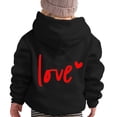 thumbnail image 3 of FAOWME Sweat à Capuche à Manches Longues pour Enfants Imprimé Lettre Léger Noir 9-10 Ans, 3 of 6