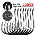 thumbnail image 1 of Box Of 100 Tubes Fu Wan Shi Fishing Hook With Barb Long Fishing Crooked Mou R1G6, 1 of 6