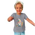thumbnail image 4 of Penkiiy T-Shirts de Pâques pour Enfants Garçons Filles Mode Mignon Nain de Pâques Imprimé Col Rond Manches Courtes 11 Ans Gris, 4 of 4