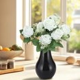 thumbnail image 4 of Meitianfacai Bouquet Simulé de Fleurs de Décoration pour la Maison Bouquet de Roses Simulé de Petits Guidons de Roses, Blanc, 4 of 7