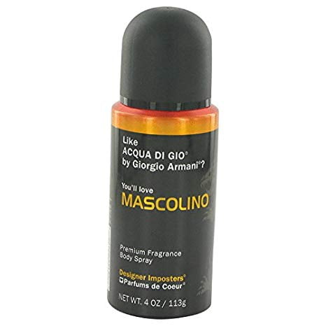 (pack 9) Designer Imposters Mascolino Body Spray By Parfums De Coeur4 oz