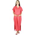 thumbnail image 3 of Bimba Maternity Hospital Kaftan With Belt Rayon Nursing Night Gown| Front & Back Buttons, 3 of 9