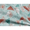 thumbnail image 4 of oneOone Rayon Sky Blue Fabric Texture & Triangle Geometric Sewing Material Print Fabric By The Yard 56 Inch Wide, 4 of 5