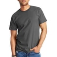 thumbnail image 2 of Hanes T-Shirt Classique à Col Rond en Coton pour Hommes Beefy-T, 3TG, Gris Fumée, 2 of 4
