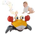 thumbnail image 1 of yeacher Rechargeable Interactive Crab Toy with LED Lights & Music – Durable ABS Material, USB Charging, Fun Crawling Motion for Kids (Red/Yellow or Yellow/Blue-Green), 1 of 6