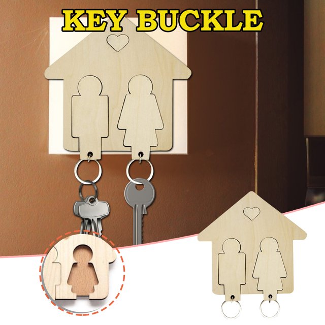 TopLLC Keychains Wooden DIY Couple Key Wall Hanging Car Keychain Small Gifts Onion cut