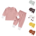 thumbnail image 1 of NJDVHB Ensembles d'Hiver pour Tout-Petits, Ensembles d'Automne pour Garçons Tout-Petits, Ensemble de Pyjama pour Garçons Filles, Hauts Unis à Manches Longues à Col Rond pour Tout-Petits Pantalons, Rose, 110, 1 of 3