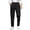 Black, variant on RXMEKW Elastic Waist Straight Leg Pants for Men with Drawstring, Polyester Casual Trousers for Work and Lounge, Standard Thickness, Black