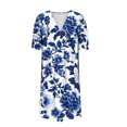 thumbnail image 5 of Ovzne Robes pour Femmes Robe pour Femme Robes d'Été pour Femmes avec Poches Imprimées Robes Amples à Col en V Manches Courtes Robes pour Femmes Manches Courtes Imprimées Liquidation, 5 of 5