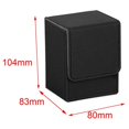 thumbnail image 4 of Trading Card Deck Box Organizer Storage Holder Holds Cases Protectors Container Premium 100+ Card for MTG Card Black, 4 of 9