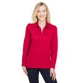 thumbnail image 1 of Ladies' CrownLux Performance Plaited Long-Sleeve Polo - RED - 2XL, 1 of 3