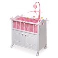 thumbnail image 1 of Doll Crib w/Cabinet/Bedding/Mobile-Chevron, 1 of 4