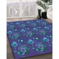 thumbnail image 3 of Ahgly Tapis d'Intérieur Lavable en Machine Carré Transitionnel Violet Améthyste Violet, 8 Pieds Carré, 3 of 7