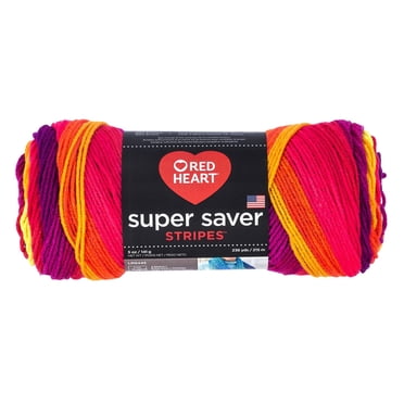 Red Heart® Super Saver® Fil, Rayures, Acrylique #4 Moyen, 5oz/141g, 236 Yards