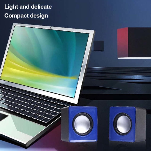 Computer Speakers Subwoofer Universal Music Pc Laptop Multimedia Loudspeaker Mini USB Sound Surround Office Laptop Multimedia Notebook Black