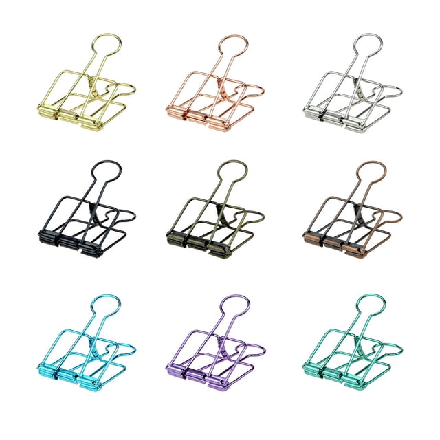 pitrice 20 Pieces Metal Paper Clip Electroplated Solid Color Replacement Home School Examination Papers Clips Accessories Bronze 51mm