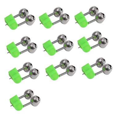 Daisyyozoid 10Pcs Rod Tip Clamp Fishing Pole Alarm Alert Twin Bell