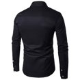 thumbnail image 2 of Chemise à Manches Longues pour Hommes Homme Décontractée Imprimée Col Montant Chemise de Base à Manches Longues Blouse Chemises à Manches Longues pour Hommes, 2 of 3